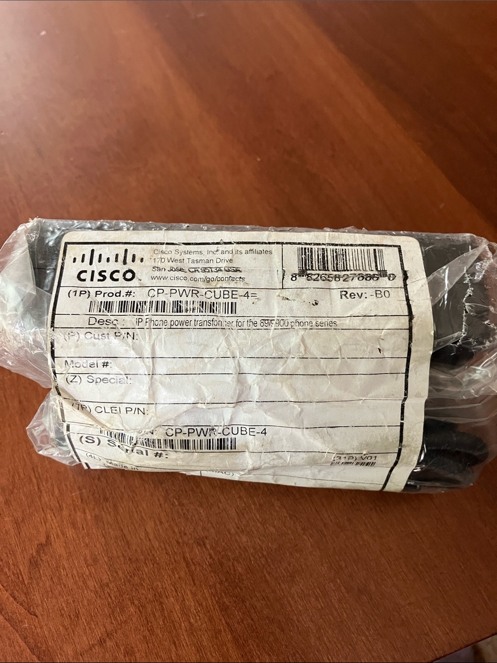 New! Genuine Cisco 8900 9900 IP Phone Power Supply AC Adapter CP-PWR-CUBE-4